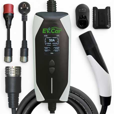 Зарядное EVCar Tesla NACS B3 6-32A  WiFi  (7кВт, 1 фаза, сменные вилки)
