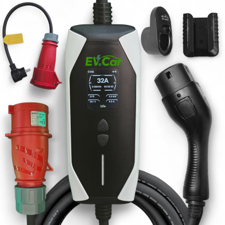 Зарядное EVCar Type2 B3 6-32A, WiFi (7кВт, 1 фаза)